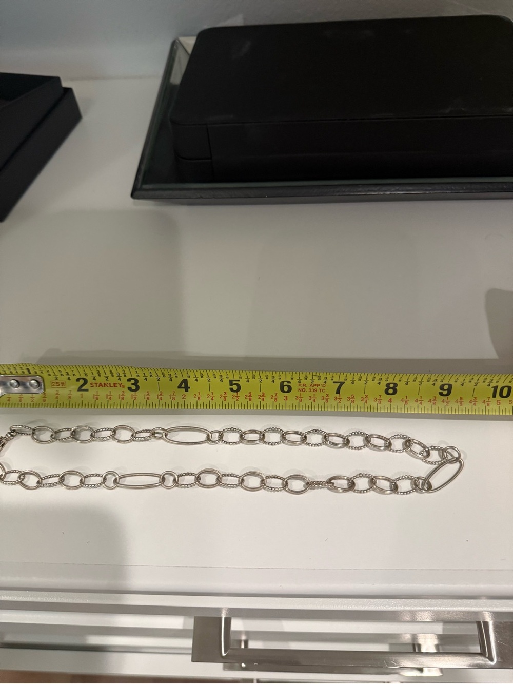 Signature Silver Mixed Link Necklace - Picture 7 of 7